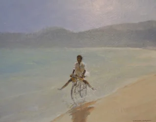 Junge auf einem Fahrrad